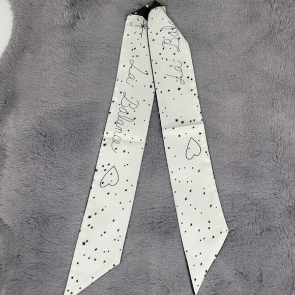 Libra Zodiac Sign Silk Twilly Scarf - Picture 7 of 7